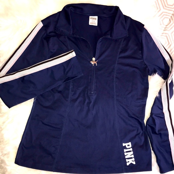 PINK Victoria's Secret Jackets & Blazers - Pink Victoria Secret 1/4 zip sport top sz L